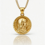 VIRGIN MARY QUARTER NECKLACE