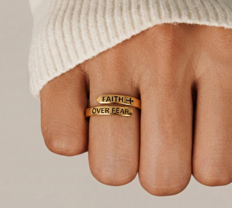 Faith Over Fear Ring