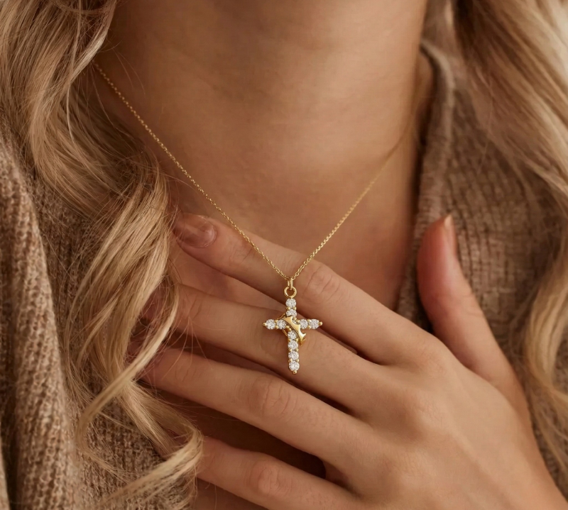 Crown Cross Necklace
