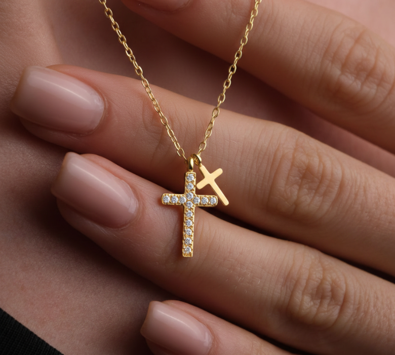 Twin Cross Necklace