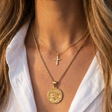 LADIES JESUS QUARTER NECKLACE