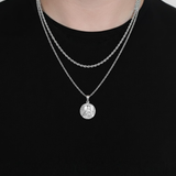 VIRGIN MARY QUARTER NECKLACE