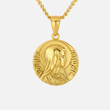 VIRGIN MARY QUARTER NECKLACE