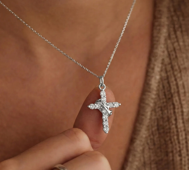 Crown Cross Necklace