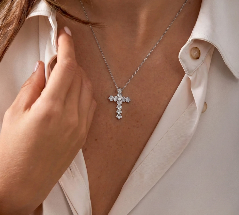 Radiant Cross Necklace