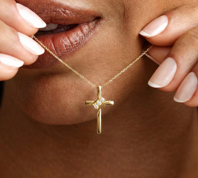 Eternity Cross Necklace