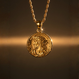 LADIES JESUS QUARTER NECKLACE