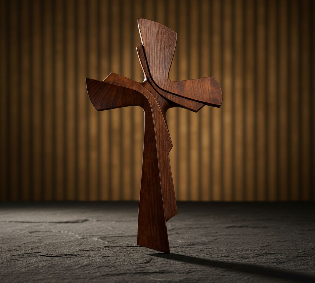 Modern Wooden Wall Cross: A Contemporary Symbol of Faith & Craftsmanship