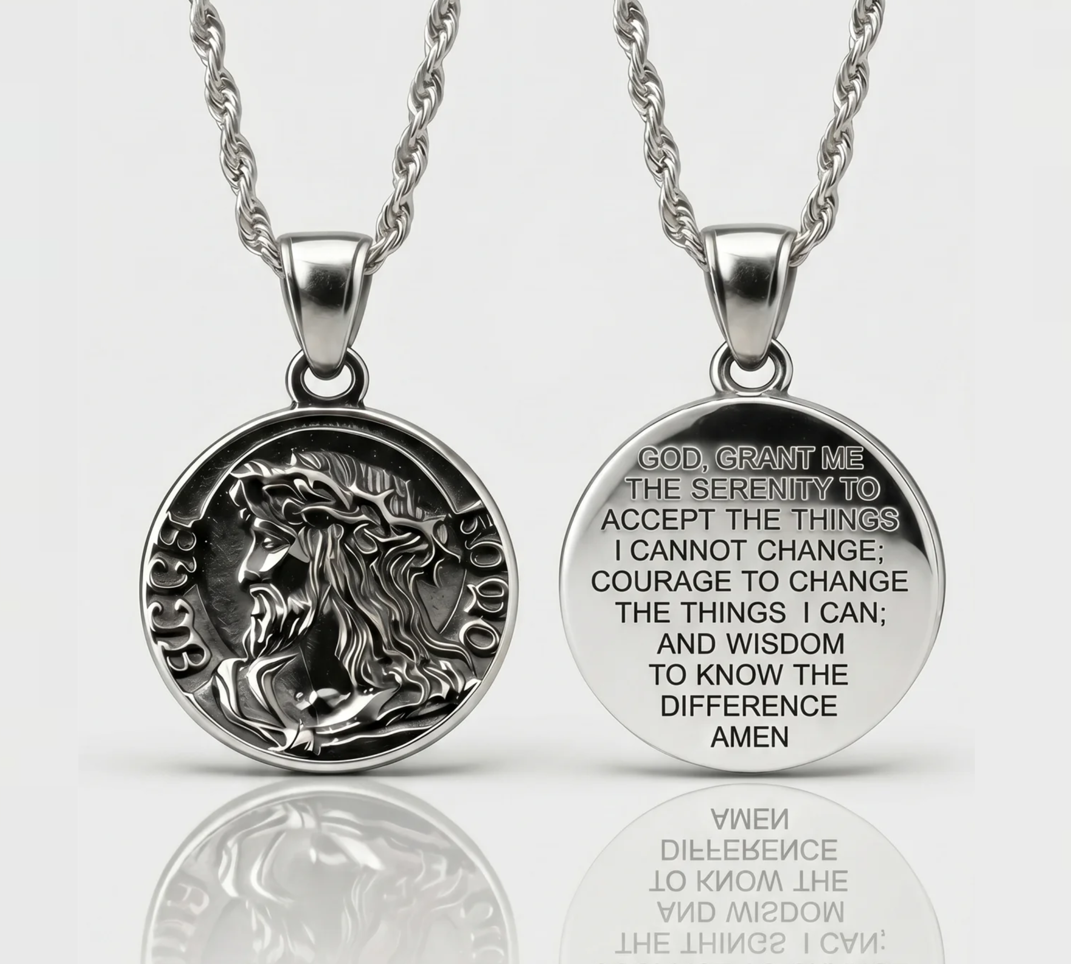 LADIES JESUS QUARTER NECKLACE