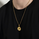 VIRGIN MARY QUARTER NECKLACE