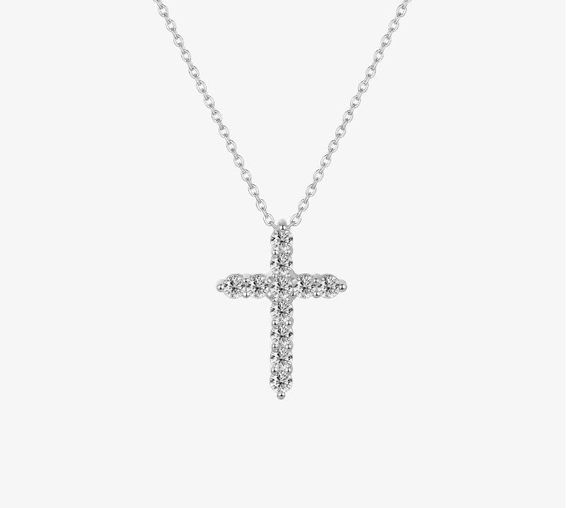 Moissanite Cross Necklace