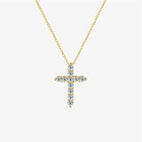 Moissanite Cross Necklace