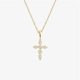 Moissanite Signature Cross Necklace