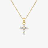 Dainty Crystal Cross Necklace