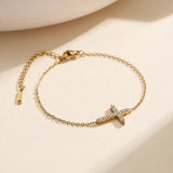 Crystal Cross Bracelet
