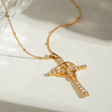Wrapped Cross Necklace