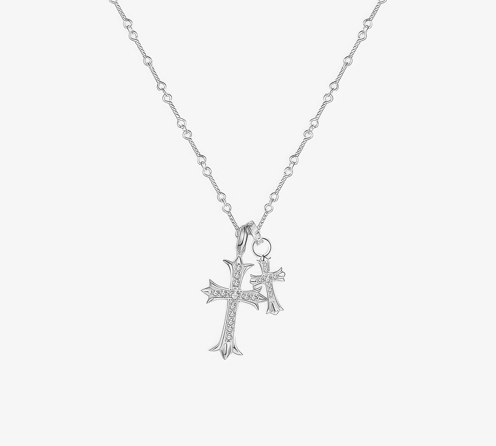 Double Cross Necklace