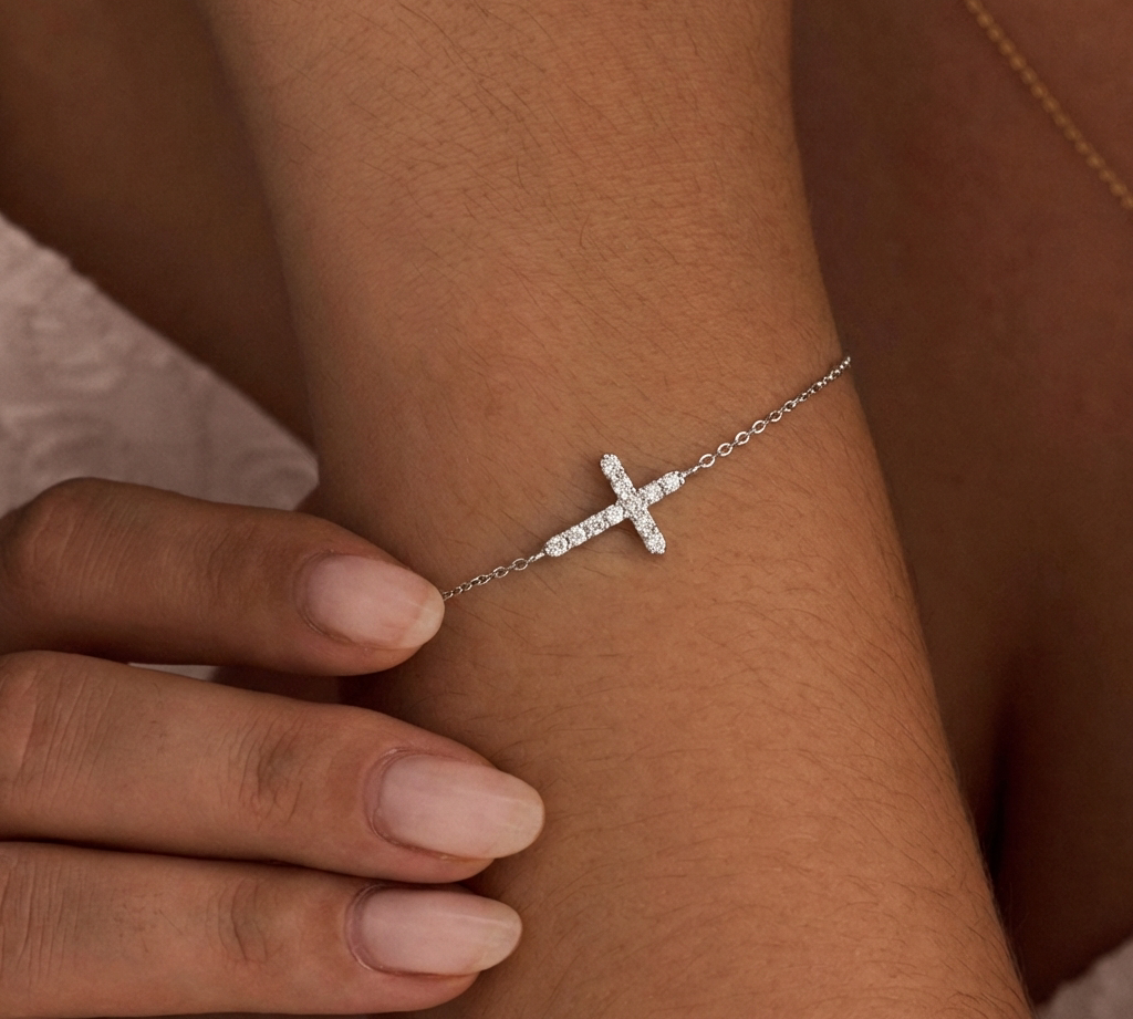 Crystal Cross Bracelet