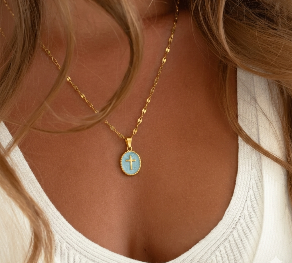 Pastel Cross Necklace
