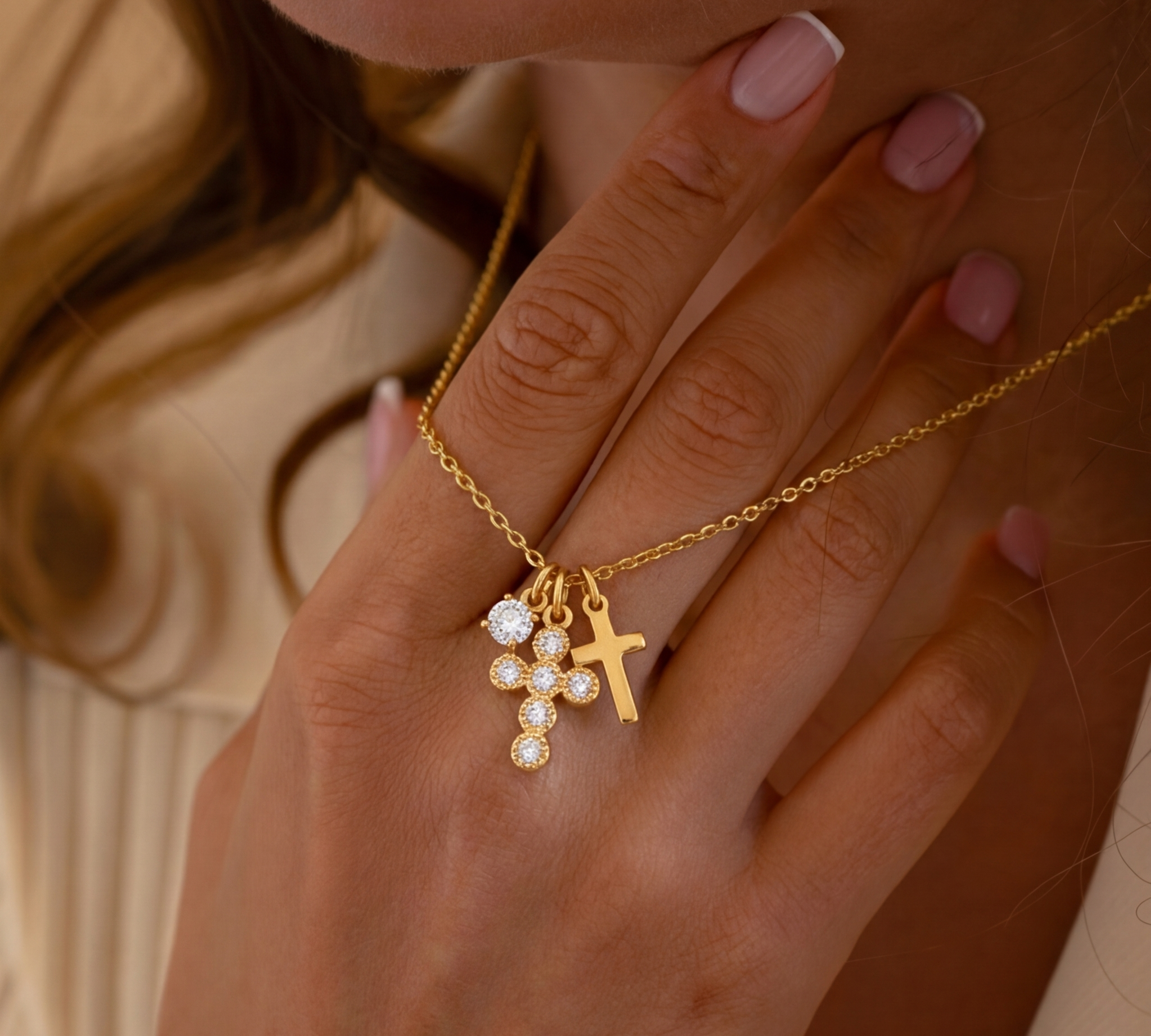 Charm Cross Necklace