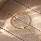 Classic Cross Tennis Bracelet