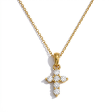 Dainty Crystal Cross Necklace