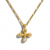Fleur Cross Necklace