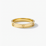 Crystal Cross Ring