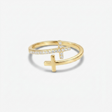 Wrapped Cross Ring